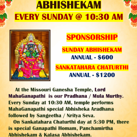 Sunday - Ganesha Abhishekam