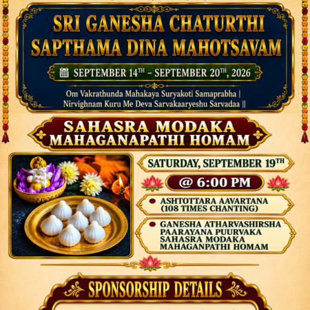 Ganesh Chathurthi 2026 - Day 6 - Sahasra Modaka Mahaganapthi Homam