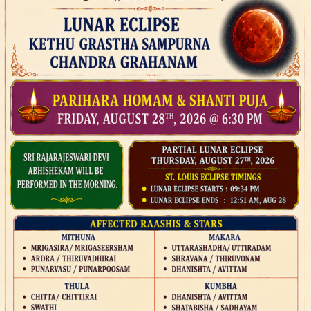 Lunar Eclipse Parihara Homan and Shanti Puja