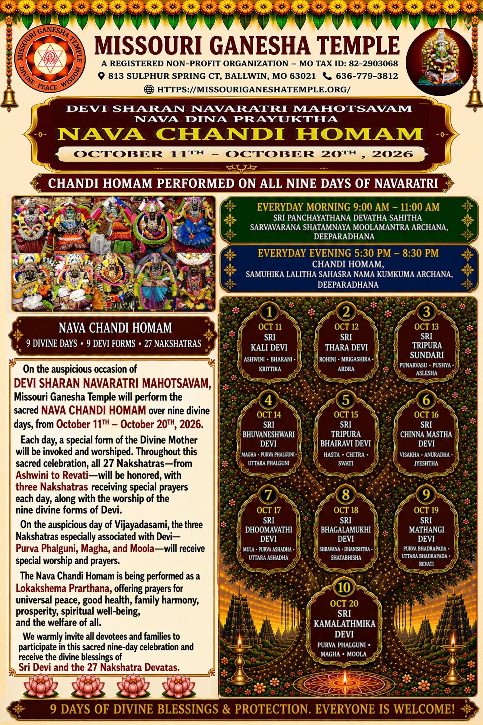 9 Divine Days & 27 Nakshatras Lokakshema Prarthana